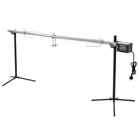 vidaXL Automatischer Grillspieß mit Motor Edelstahl 207×45×81 cm  