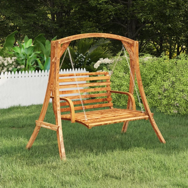 Schaukelgestell Bugholz Massiv mit Teak-Finish Schaukelgestell Bugholz Massiv mit Teak-Finish