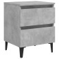 Nachttische 2 Stk. Betongrau 40x35x50 cm Holzwerkstoff Nachttische 2 Stk. Betongrau 40x35x50 cm Holzwerkstoff