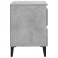 Nachttische 2 Stk. Betongrau 40x35x50 cm Holzwerkstoff Nachttische 2 Stk. Betongrau 40x35x50 cm Holzwerkstoff