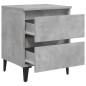 Nachttische 2 Stk. Betongrau 40x35x50 cm Holzwerkstoff Nachttische 2 Stk. Betongrau 40x35x50 cm Holzwerkstoff