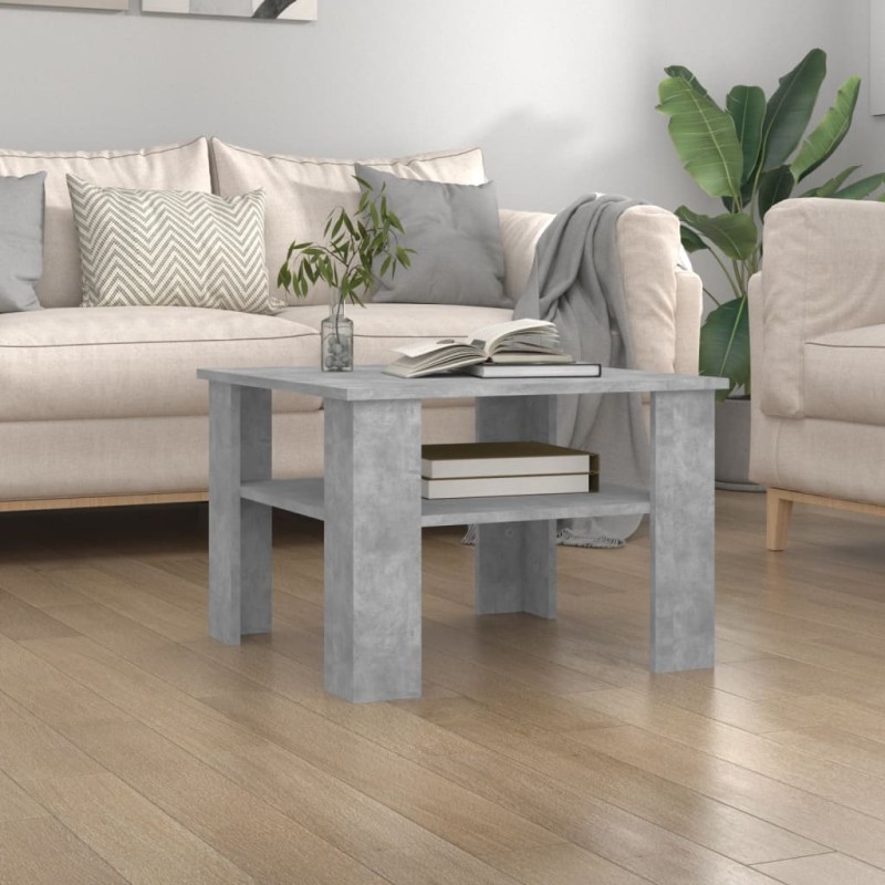 Couchtisch Betongrau 60x60x42 cm Holzwerkstoff Couchtisch Betongrau 60x60x42 cm Holzwerkstoff