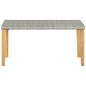 vidaXL Gartenbank 120 cm Grau Poly Rattan und Massivholz Akazie vidaXL Gartenbank 120 cm Grau Poly Rattan und Massivholz Akazie