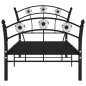 Einzelbett mit Fußball-Design Schwarz Metall 90x200 cm Einzelbett mit Fußball-Design Schwarz Metall 90x200 cm