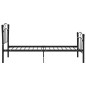 Einzelbett mit Fußball-Design Schwarz Metall 90x200 cm Einzelbett mit Fußball-Design Schwarz Metall 90x200 cm