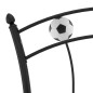 Einzelbett mit Fußball-Design Schwarz Metall 90x200 cm Einzelbett mit Fußball-Design Schwarz Metall 90x200 cm