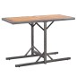 Gartentisch Anthrazit Poly Rattan und Massivholz Akazie Gartentisch Anthrazit Poly Rattan und Massivholz Akazie