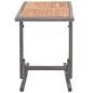 Gartentisch Anthrazit Poly Rattan und Massivholz Akazie Gartentisch Anthrazit Poly Rattan und Massivholz Akazie