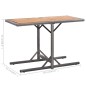 Gartentisch Anthrazit Poly Rattan und Massivholz Akazie Gartentisch Anthrazit Poly Rattan und Massivholz Akazie