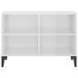 TV-Schrank mit Metallbeinen Hochglanz-Weiß 69,5x30x50cm TV-Schrank mit Metallbeinen Hochglanz-Weiß 69,5x30x50cm