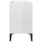 TV-Schrank mit Metallbeinen Hochglanz-Weiß 69,5x30x50cm TV-Schrank mit Metallbeinen Hochglanz-Weiß 69,5x30x50cm