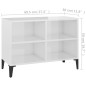 TV-Schrank mit Metallbeinen Hochglanz-Weiß 69,5x30x50cm TV-Schrank mit Metallbeinen Hochglanz-Weiß 69,5x30x50cm