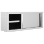 vidaXL Wandhängeschrank mit Schiebetüren 120×40×50 cm Edelstahl vidaXL Wandhängeschrank mit Schiebetüren 120×40×50 cm Edelstahl