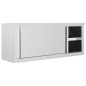 vidaXL Wandhängeschrank mit Schiebetüren 120×40×50 cm Edelstahl vidaXL Wandhängeschrank mit Schiebetüren 120×40×50 cm Edelstahl