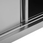 vidaXL Wandhängeschrank mit Schiebetüren 120×40×50 cm Edelstahl vidaXL Wandhängeschrank mit Schiebetüren 120×40×50 cm Edelstahl
