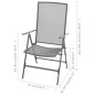 Stapelbare Gartenstühle 2 Stk. Stahl Grau Stapelbare Gartenstühle 2 Stk. Stahl Grau