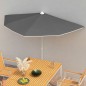 vidaXL Halb-Sonnenschirm mit Mast 180x90 cm Anthrazit vidaXL Halb-Sonnenschirm mit Mast 180x90 cm Anthrazit