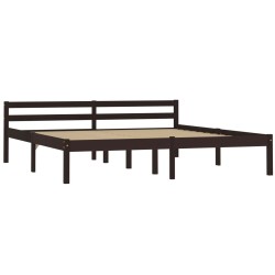 vidaXL Massivholzbett Dunkelbraun Kiefer 160x200 cm