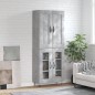 Highboard Betongrau 69,5x34x180 cm Holzwerkstoff Highboard Betongrau 69,5x34x180 cm Holzwerkstoff