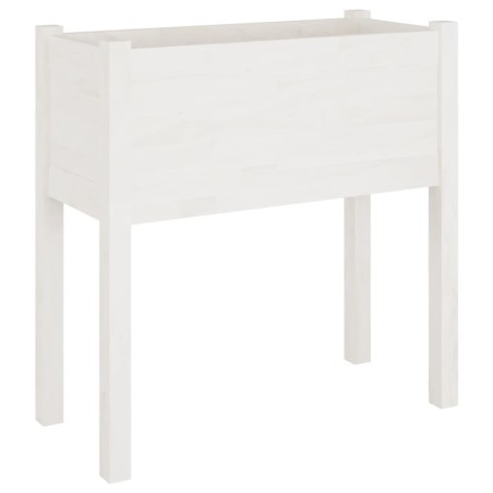 vidaXL Pflanzkübel Weiß 70x31x70 cm Massivholz Kiefer