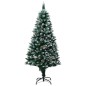Künstlicher Weihnachtsbaum mit Kiefernzapfen und Schnee 150 cm