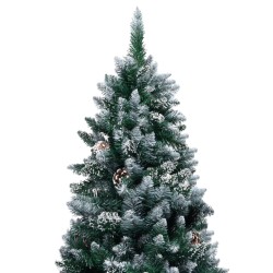 Künstlicher Weihnachtsbaum mit Kiefernzapfen und Schnee 150 cm