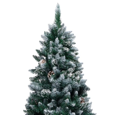 Künstlicher Weihnachtsbaum mit Kiefernzapfen und Schnee 150 cm