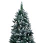 Künstlicher Weihnachtsbaum mit Kiefernzapfen und Schnee 150 cm
