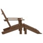 Gartensessel mit Fußstütze Holz Braun Gartensessel mit Fußstütze Holz Braun