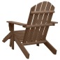 Gartensessel mit Fußstütze Holz Braun Gartensessel mit Fußstütze Holz Braun