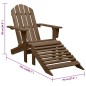 Gartensessel mit Fußstütze Holz Braun Gartensessel mit Fußstütze Holz Braun