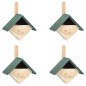 vidaXL Vogelhäuser 4 Stk. 24x16x30 cm Tannenholz vidaXL Vogelhäuser 4 Stk. 24x16x30 cm Tannenholz