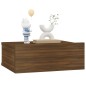 Hängender Nachttisch Braun Eiche 40x30x15 cm Holzwerkstoff Hängender Nachttisch Braun Eiche 40x30x15 cm Holzwerkstoff