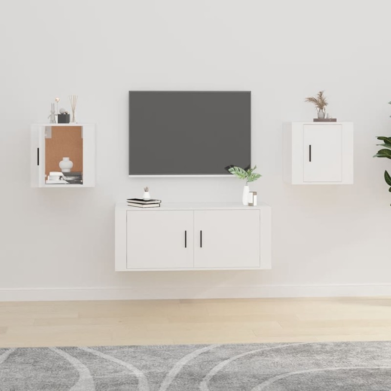 TV-Wandschränke 2 Stk. Weiß 40x34,5x40 cm TV-Wandschränke 2 Stk. Weiß 40x34,5x40 cm