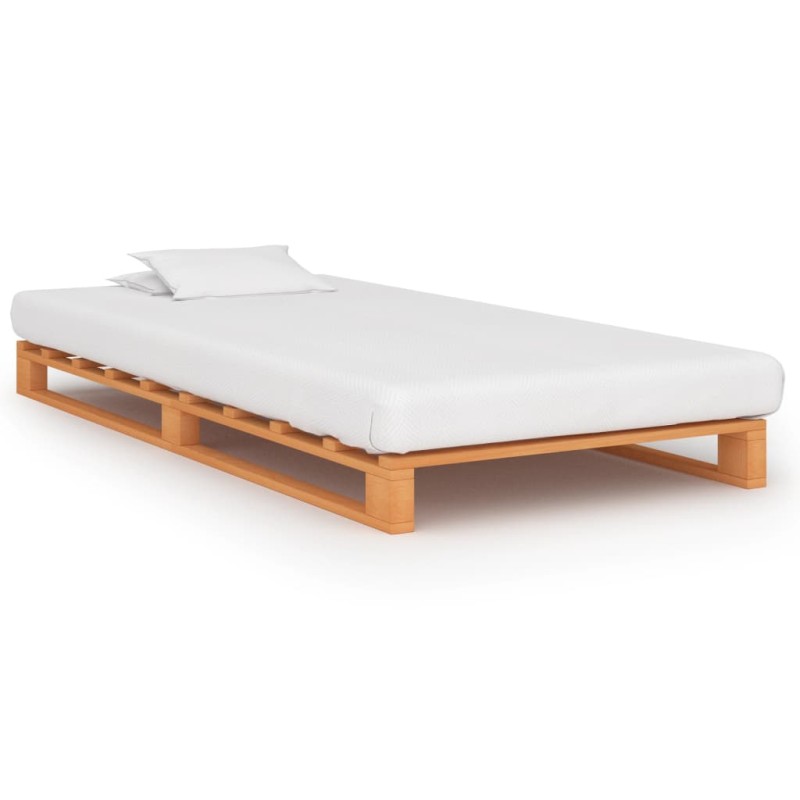 Palettenbett Braun Massivholz Kiefer 100×200 cm Palettenbett Braun Massivholz Kiefer 100×200 cm