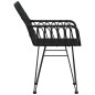 Gartenstühle 2 Stk. mit Armlehnen Schwarz 56x64x80 cm PE-Rattan Gartenstühle 2 Stk. mit Armlehnen Schwarz 56x64x80 cm PE-Rattan