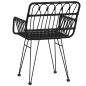 Gartenstühle 2 Stk. mit Armlehnen Schwarz 56x64x80 cm PE-Rattan Gartenstühle 2 Stk. mit Armlehnen Schwarz 56x64x80 cm PE-Rattan