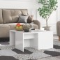 Couchtische 4 Stk. Hochglanz-Weiß 33x33x33 cm Holzwerkstoff Couchtische 4 Stk. Hochglanz-Weiß 33x33x33 cm Holzwerkstoff