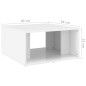 Couchtische 4 Stk. Hochglanz-Weiß 33x33x33 cm Holzwerkstoff Couchtische 4 Stk. Hochglanz-Weiß 33x33x33 cm Holzwerkstoff