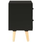 Nachttische 2 Stk. Schwarz 40 x 30 x 50 cm Kiefer Massivholz Nachttische 2 Stk. Schwarz 40 x 30 x 50 cm Kiefer Massivholz