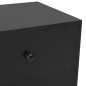 Nachttische 2 Stk. Schwarz 40 x 30 x 50 cm Kiefer Massivholz Nachttische 2 Stk. Schwarz 40 x 30 x 50 cm Kiefer Massivholz