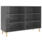 Sideboard Hochglanz-Grau 103,5x35x70 cm Holzwerkstoff Sideboard Hochglanz-Grau 103,5x35x70 cm Holzwerkstoff