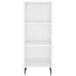 Highboard Hochglanz-Weiß 34,5x34x180 cm Holzwerkstoff Highboard Hochglanz-Weiß 34,5x34x180 cm Holzwerkstoff