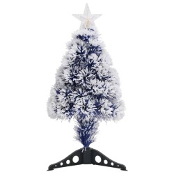 Künstlicher Weihnachtsbaum LED Weiß & Blau 64 cm Glasfaser