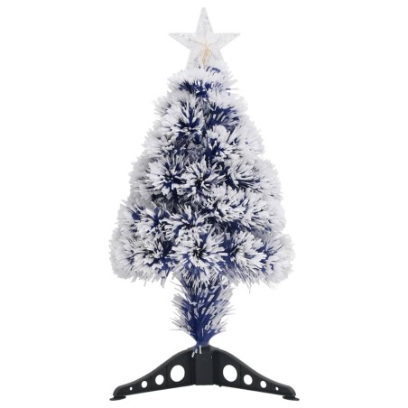 Künstlicher Weihnachtsbaum LED Weiß & Blau 64 cm Glasfaser