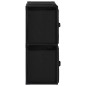 vidaXL Lagerschrank mit 4 Stoffkörben Schwarz 63×30×71 cm Stahl vidaXL Lagerschrank mit 4 Stoffkörben Schwarz 63×30×71 cm Stahl