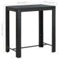 vidaXL Garten-Bartisch Schwarz 100x60,5x110,5 cm Poly Rattan vidaXL Garten-Bartisch Schwarz 100x60,5x110,5 cm Poly Rattan