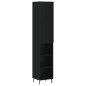Highboard Schwarz 34,5x34x180 cm Holzwerkstoff Highboard Schwarz 34,5x34x180 cm Holzwerkstoff
