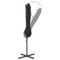 Ampelschirm mit Mast und LED Schwarz 300 cm Ampelschirm mit Mast und LED Schwarz 300 cm