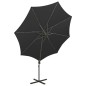 Ampelschirm mit Mast und LED Schwarz 300 cm Ampelschirm mit Mast und LED Schwarz 300 cm